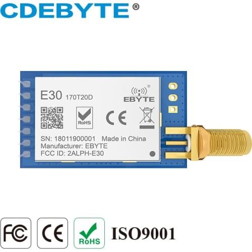 E30-170T20D Strong Penetration UART SI4463 170mhz 100mW SMA Antenna IoT uhf Wireless Transceiver Transmitter Receiver Module