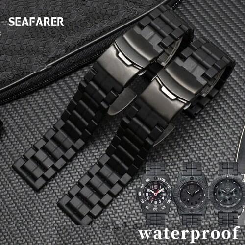 23MM Plastic Fiber Strap Waterproof Strap For Luminox Mens Military Watch 3051 3160 3080 6402 Sports Waterproof Strap