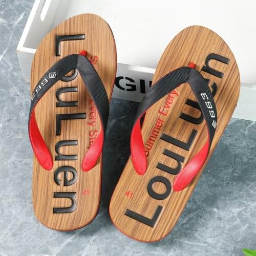 New Mens EVA Material Home Slippers Summer Korean Casual Fashion Soft Bottom Wear-Resistant Non-Slip Beach Vacation Flip Flops