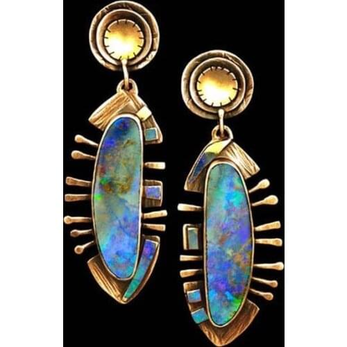 Medieval Creative Fish Shaped Orb Earrings Ebay Fashion Earrings Ethnic Vintage