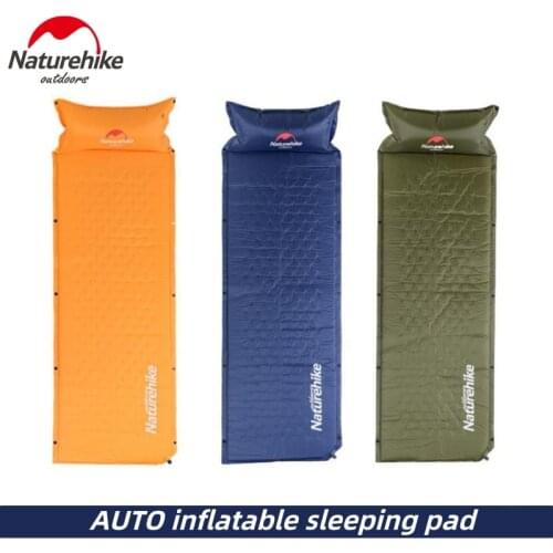 Naturehike Sleeping Mattress Fast Automatic Self-Inflating Pad Portable Bed with Pillow Camping Mat Foldable Sleeping Pad