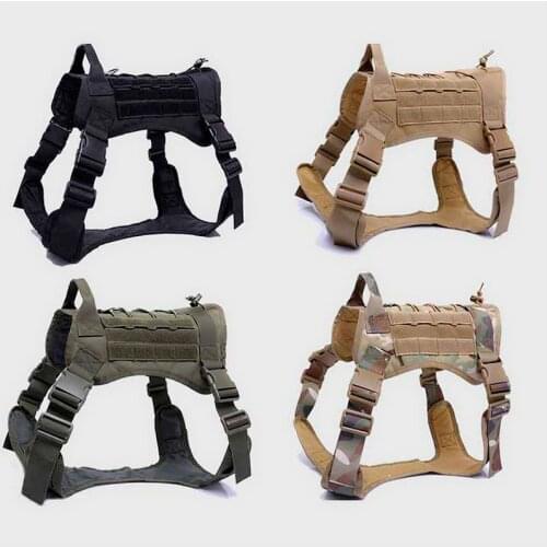 Military Dog Harnesses Vest Tactical Training Modular Harness Breathable Belt For Dogs Outdoor Waterproof Pet Hunting Clothes