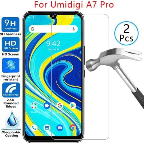 Tempered glass screen protector for umidigi a7 pro case cover on umi digi a 7 7a a7pro 7apro 6.3 protective phone coque bag 360