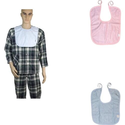 2 Pcs Waterproof Adult Mealtime Bib Protector Disability Aid Apron for Elder Child Disabled Adult