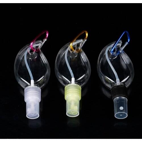 2021 New Style 50ML Portable Empty Refillable Bottle With Key Ring Hook Hand Sanitizer Bottle