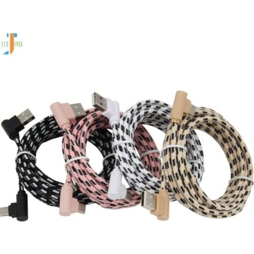 300pcs/lot USB Type C Cable Nylon Lattice Braided USB C Charger Cable Cabel for Samsung Galaxy S8 S9 S10 Xiaomi Redmi Note 7 Pro
