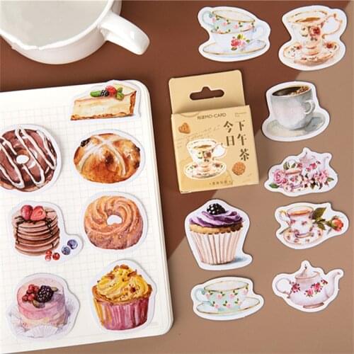 46 pcs/set Delicious Afternoon Tea Paper Sealing Stickers Scrapbooking DIY Sticker Decorative Diary Stationery