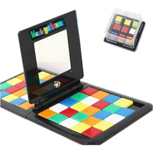 48pcs Race Board Game Parent-child Slide Double Game Cube Puzzle Funny Family Party Magic Cubes Toys Puzzle Cubo Toys For Adults