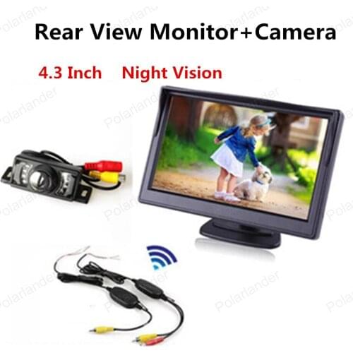 Rear View Monitor 4.3 Inch TFT LCD Supports Car DVD, VCD + Rearview Camera+Video Transmitter & Receiver Kit