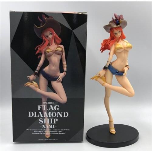 25cm One Piece Nami Pirate Sexy Girl Figurine PVC Figure Collectible Model Toys Doll For Gift