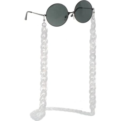 JGL006 2020 latest design multi-color Acrylic Leopard print glasses chain two-color concave shape Glasses chain lady charm jewel
