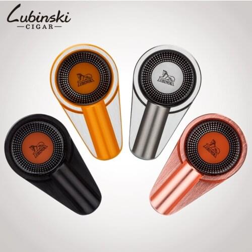LUBINSKI Style Tobacco Smoking Tool Ashtray Metal Pocket Cigarette Cigar Ash Tray Travel Ashtray Cigar Accessories