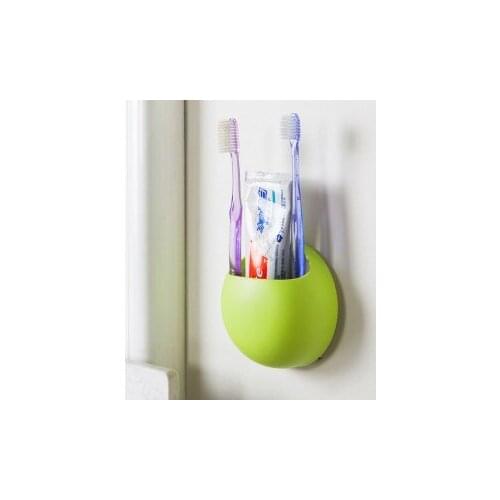 Fashion multifuction suction cup toothbrush holder 11*11*4.5cm
