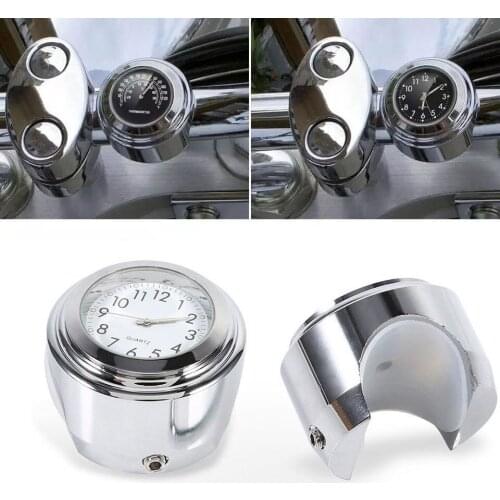 Reliable Durable Handlebar Clock Universal Waterproof Aluminum Alloy 7/8 inch Motorcycle Luminous Watch Accessories Goods