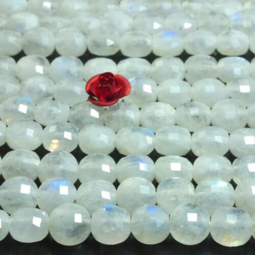 Natural Rainbow Moonstone Faceted Coin Beads Wholesale Loose Gemstones Semi Precious Stones For Jewelry Making Bracelet Necklace