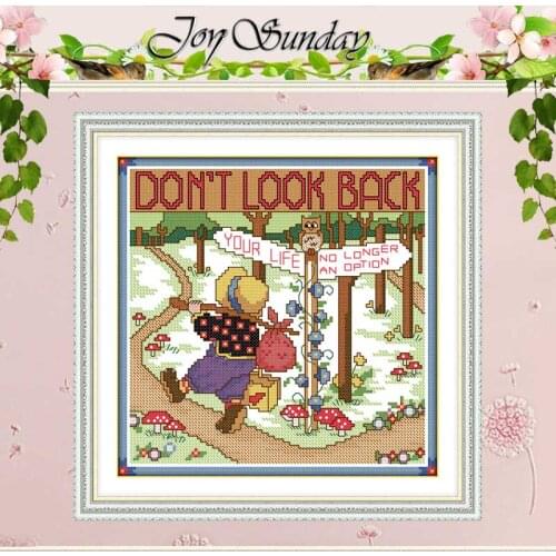 Don't look back counted Cross Stitch 11CT 14CT Cross Stitch Set Wholesale DIY cartoon Cross-stitch Kit Embroidery Needlework