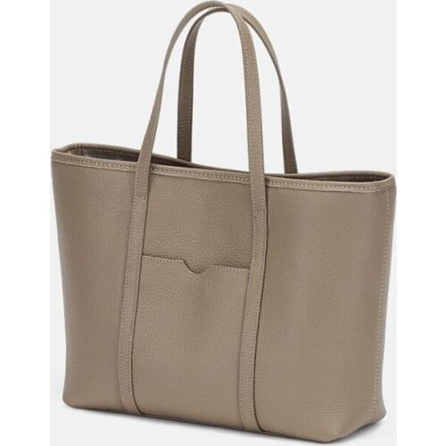 OUSSON Hot Sale Women Fashion Leisure Large Capacity Shoulder Bag Ladies Soft Leather Commuter Tote Bag