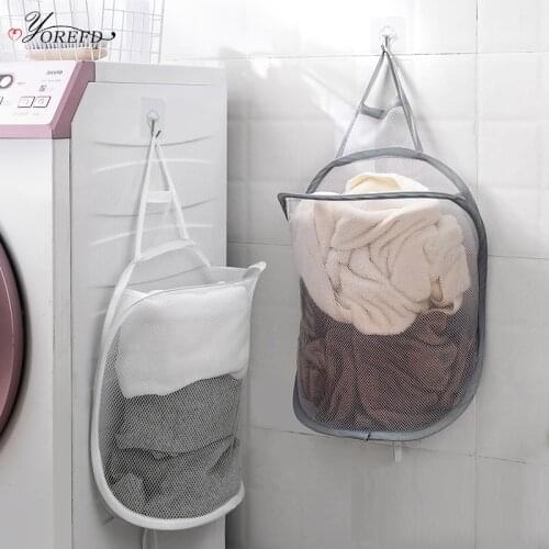 OYOREFD Portable Foldable Breathable Laundry Basket Wall Mounted Dirty Clothes Basket Bathroom Laundry Hamper Laundry Organizer