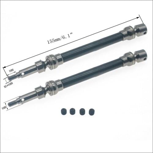 2pcs/set alloy aluminum front / rear CVD drive shaft rc hobby model car 1-10 ARRMA 4s for Outcast&Kraton upgraded hop-up part