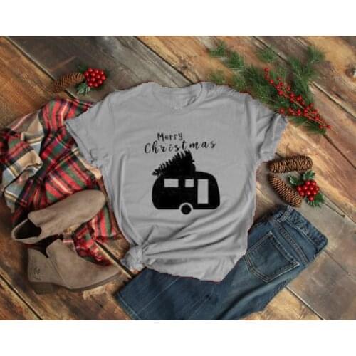 Merry Christmas T-Shirt Happy Christmas Casual Slogan Christmas Tree Tops Graphic Christmas Gift Outfits Aesthetic Camisetas