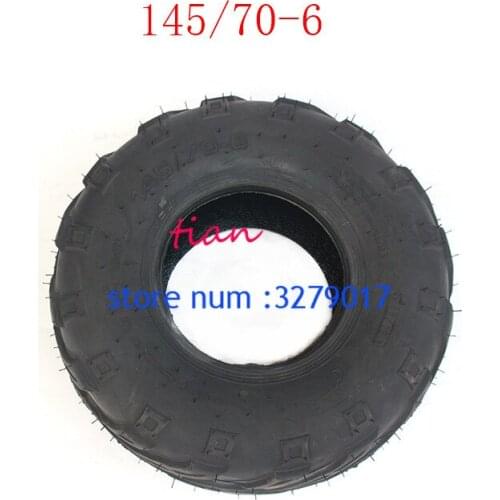 2PCS GOOD QUALITY 6 Inch ATV Tire 145/70-6 4 wheel vehcile Fit for 50cc 70cc 110cc Small ATV Front Or Rear Wheels