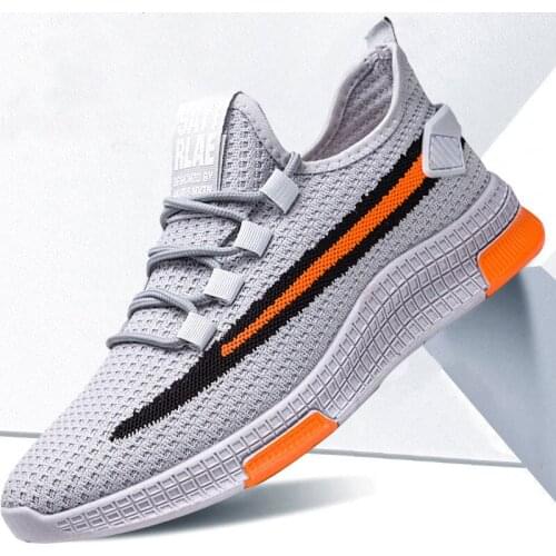 Sports shoes runway bottom net shoes new flying woven breathable wear-resistant all-match mens shoes spring