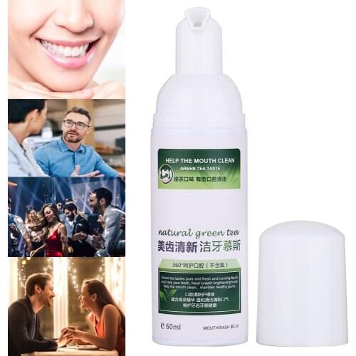 60ml Teeth Cleansing Foaming Cleanser Tartar Removal Solution Fresh Breath Oral Care
