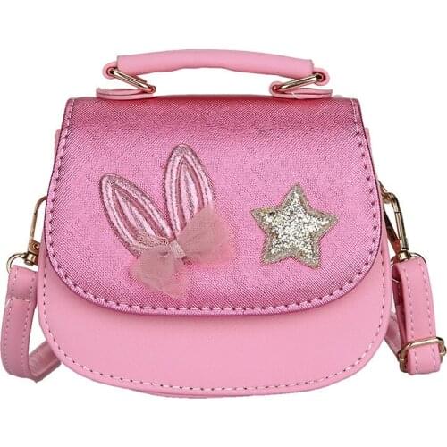 PU Kids Kindergarten Messenger Bag Children Shoulder Bags Cute Toddler Crossbody Bags for Girl Rabbit Baby Handbag Fashion Purse