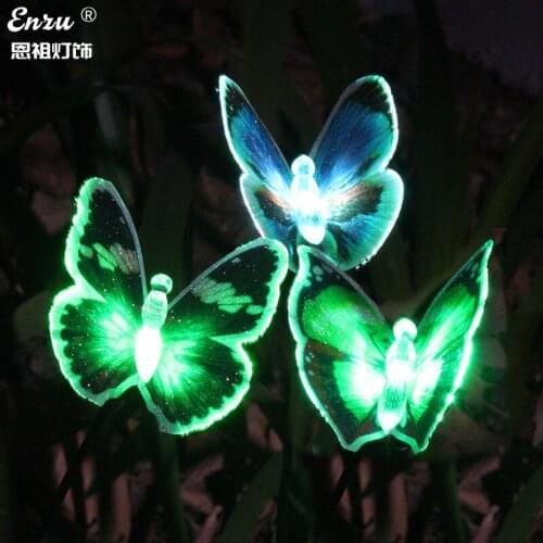 Solar Energy Butterfly Lamp Led Lawn Gardens Courtyard Outdoors Colorful Lamp Party Halloween Decor Elf Christmas Decoration