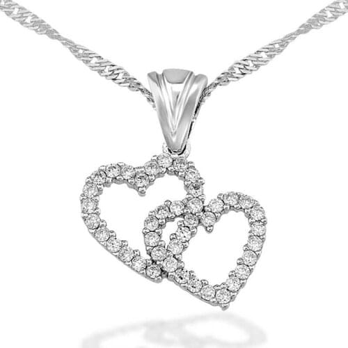 Tevuli 925 Sterling Silver Heart Love Lady 'S Necklace
