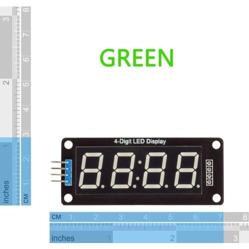 TM1637 4-Digit LED 0.56" Display Tube Decimal 7 Segments TM1637 Clock Double Dots Module 0.56 inch Green Display For Arduino