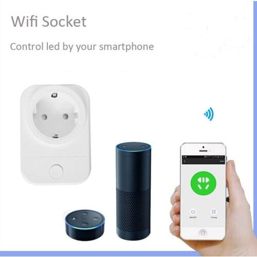 New Wifi Smart Socket EU/UK/FR Power Plug Mobile APP Remote Control Smart Plug USB Output Works with Amazon Alexa Google Home