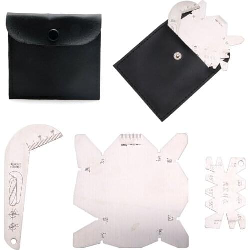 1Set/3Pcs Drill Bits Angle Gauge Dirll Sharpener Tools S/S Inspection Angle Gage