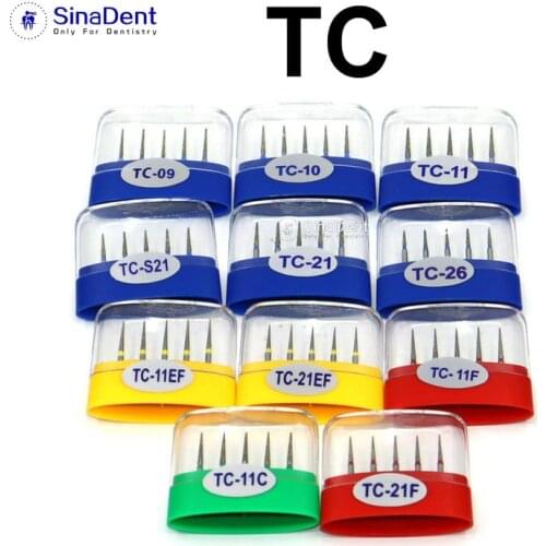 10 boxes Dental TC Diamond Burs High Speed Handpieces Grit Burs for Grinding the Teeth and Tooth Preparation Endo Files