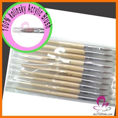 100% A_Grade Kolinsky Nail Art brush Professional nail art designs tool 50x - Free shipping