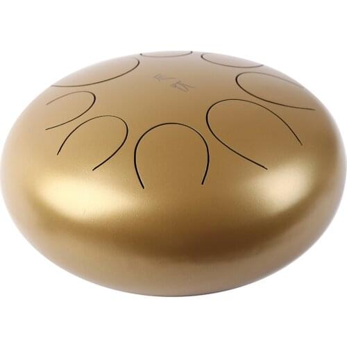 12 Inch Steel Tongue Drum Handpan Drum Hand Drum 8 Tones Percussion Instrument with Drum Mallets Carry Bag
