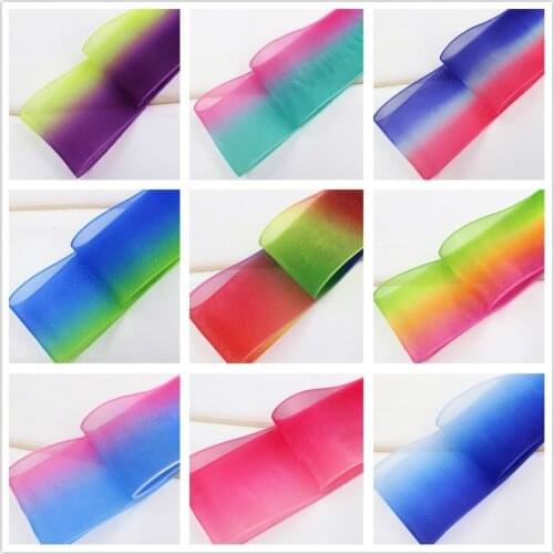 1612133 ,Free shipping 1-1/2'' 38mm Fade Color Gradually Organza Sheer Ribbon Wedding Favor Decorat ,Decorative materials