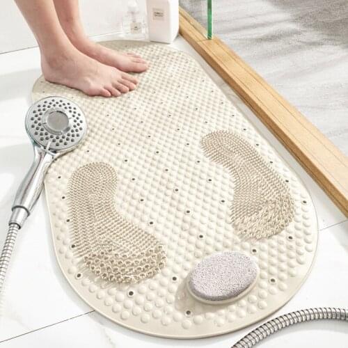 2020 New style PVC toilet bathroom non-slip mat household bathroom grind stone floor mat shower room massage foot mat