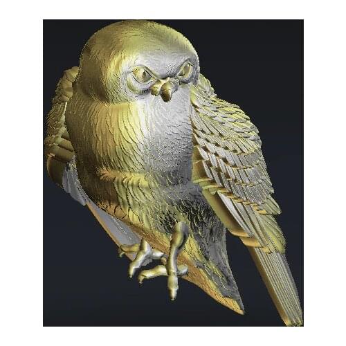 Owl 3d model for cnc in STL format for CNC Router engraving carving M257