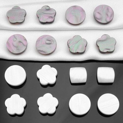 5pcs Shirt Fixed Clothing Neckline Decoration Accessories Snap Buttons Sewing-free Concealed Buckle Magnet Button