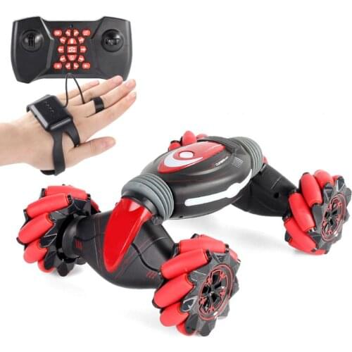 Remote Control Stunt Car Gesture Induction Twisting Off-Road Vehicle Light Music Drift Dancing Side Driving RC Toy Gift for Kids