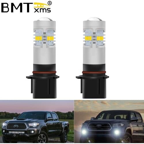 BMTxms 2Pcs For Toyota Highlander 2011-2015 Canbus P13W PSX26W Auto LED Daytime Running Light Car Fog Lamp White Accessories