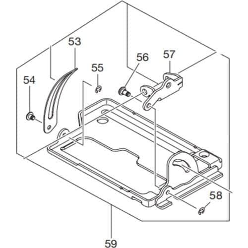 Base plate assembly for Makita HS300D