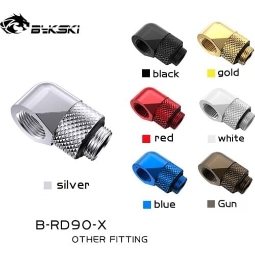 Bykski Diamond B-RD90-X/B-RD45-X 45/90 Degree Female-Male Rotate Fitting Rotatable Elbow For PC Water Cooling G1/4