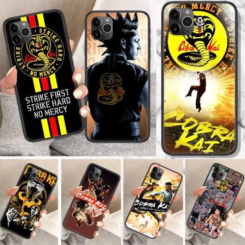 Cobra kai tv Phone Case For iphone 5 5S SE 2 6 6S 7 8 11 12 Mini Plus X XS XR Pro Max black painting Etui silicone bumper pretty