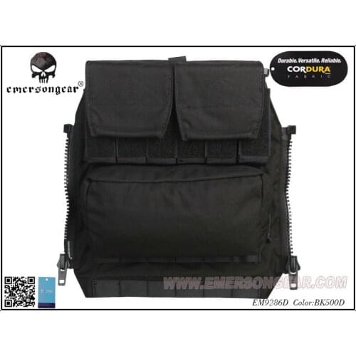 Emerson Back Pack BY ZIP Panel FOR AVS JPC2.0 CPC Tactical Vest Accessory Pouch Black EM9286D