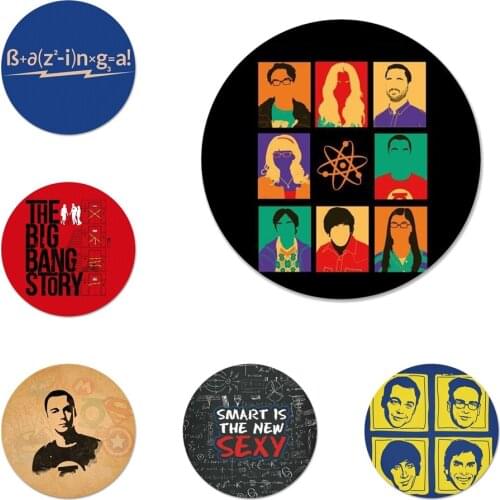 The Big Bang Theory Black Badge Brooch Pin Accessories For Clothes Backpack Decoration gift 58mm