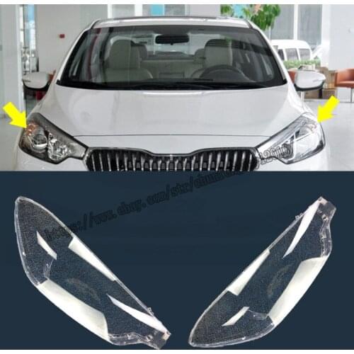 For KIA K3 2012-2015 Car Headlight Lens Headlamp Cover Left Right Pair 2pcs Car modification accessories