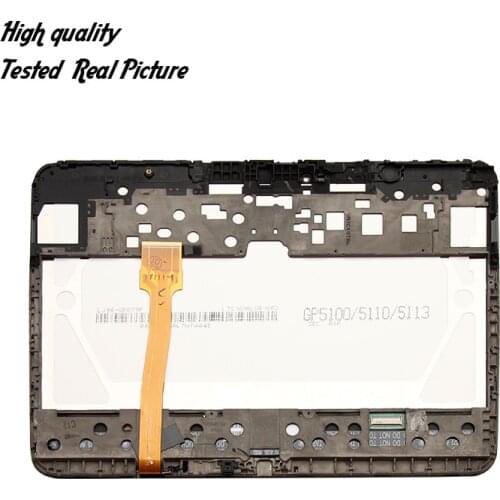 For Samsung Galaxy Tab 3 GT-P5200 P5210 P5200 Touch Screen Digitizer LCD Display Panel Assembly With Frame