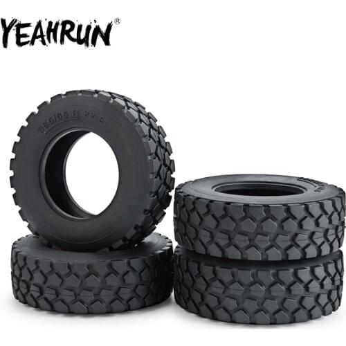 YEAHRUN Tamiya Wheels Tires 30mm Rubber Tyre Wheel Tire for 1/14 Tamiya Wheel Rim Hubs RC Crawler Tow Drag Truck Accessories